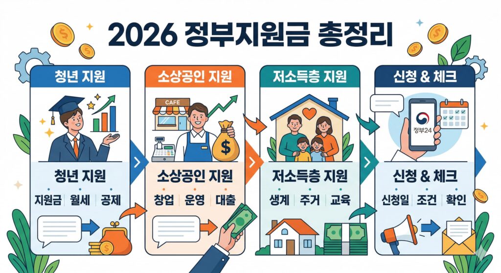 2026 정부지원금 총정리 안내 이미지