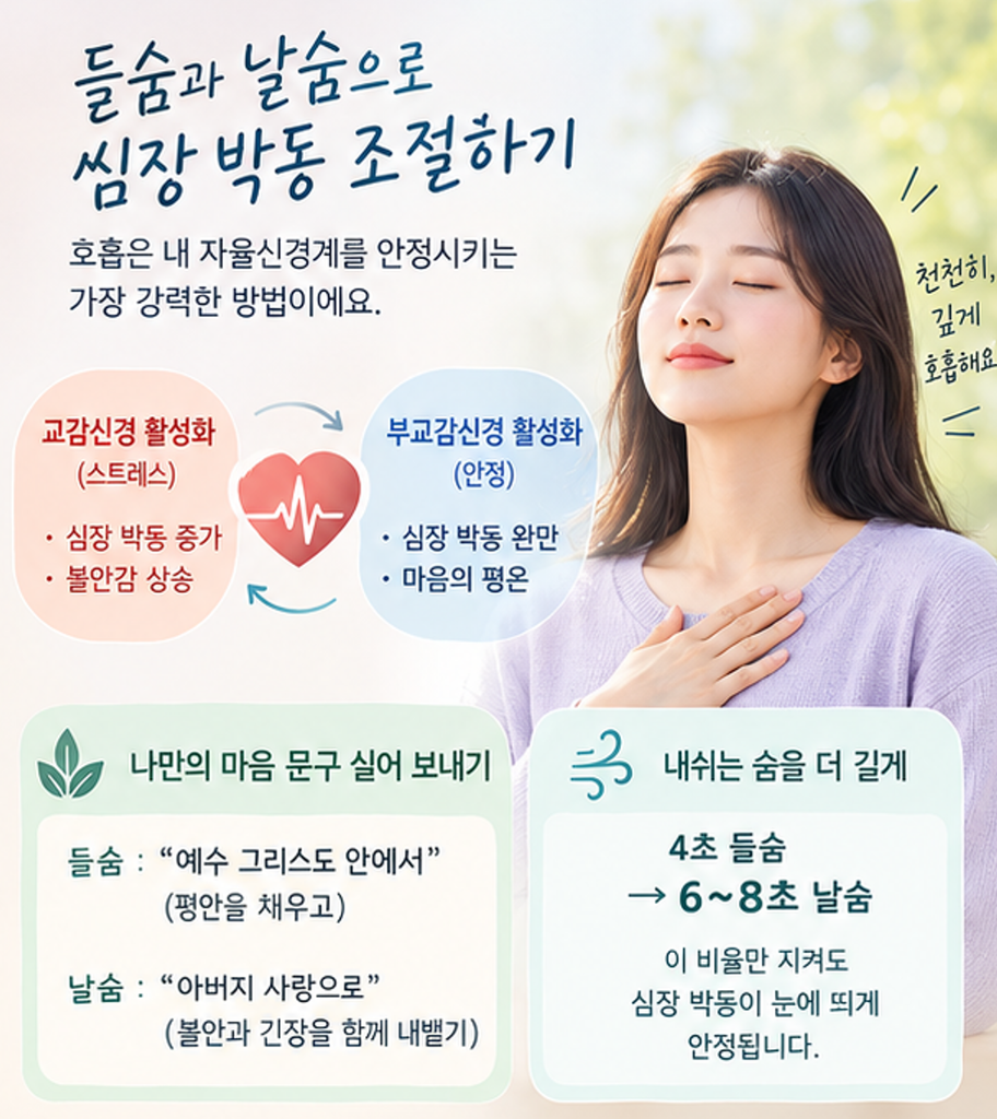 들숨과 날숨으로 심장박동 조절하기